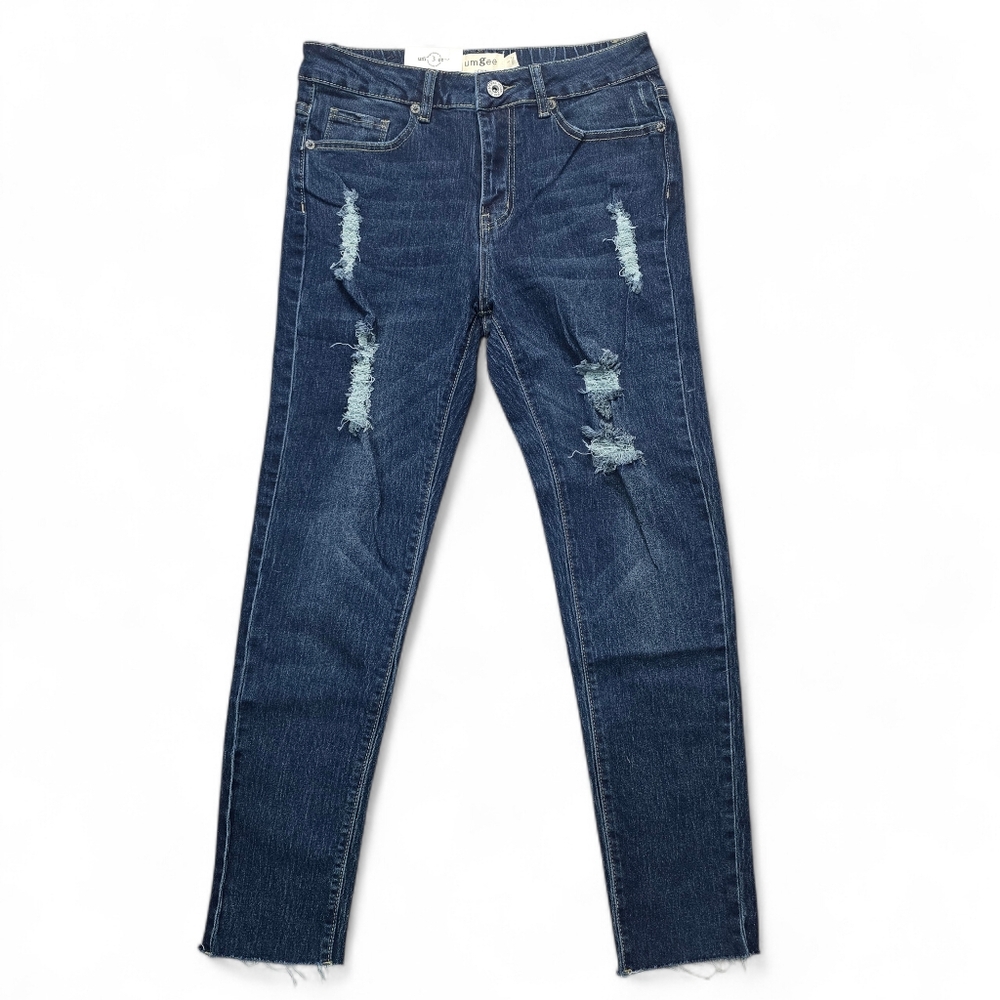 Umgee Indigo Distressed Skinny Jeans Size‎ 3